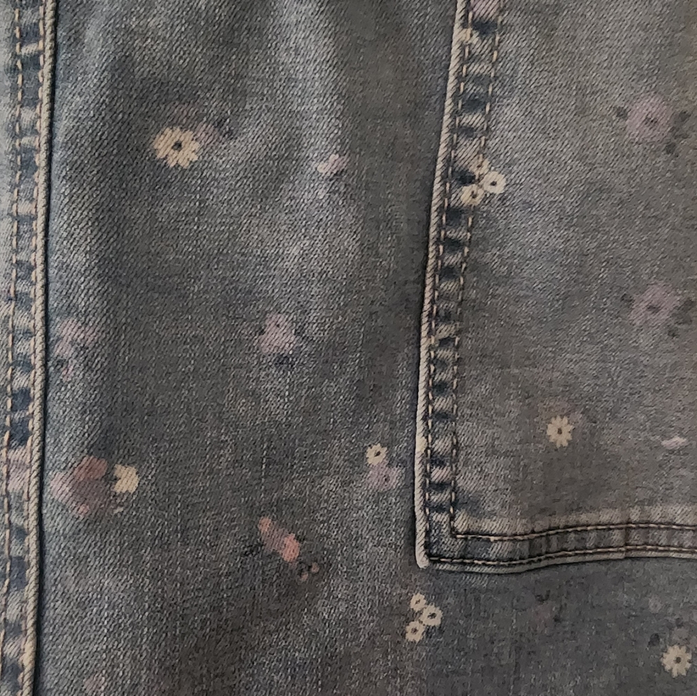 Girls flowered overalls - Picture 2 of 4
